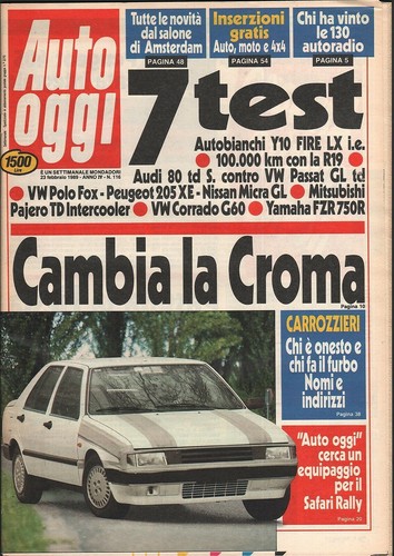 Rivista auto oggi anno - auto, 1989
