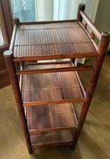 Mobile scaffale in bambù 4 ripiani, solido, leggero, autentico, artigianato vero