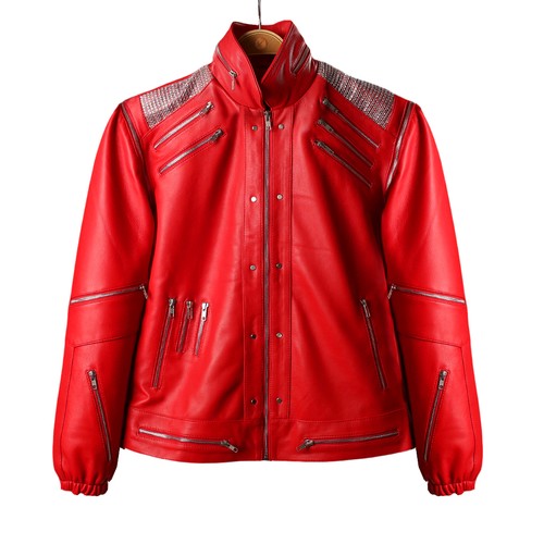 Giacca pelle rossa stile - di,
