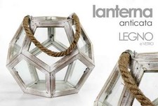LANTERNA ANTICATA IN LEGNO E