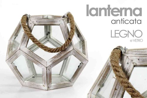 Lanterna anticata legno - anticata, in