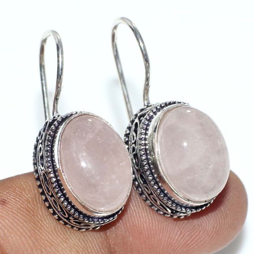 Orecchini quarzo rosa - quarzo, vintage