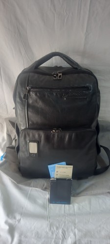 Zaino piquadro nero pelle - zaino,