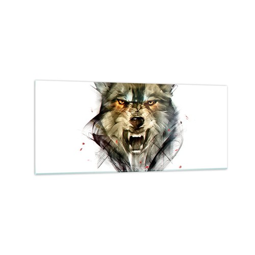 Quadro vetro 120x50cm - vetro, lupo