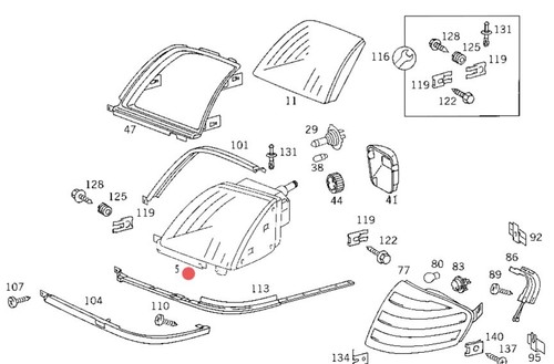 Mercedes r129 faro fanale - r129,