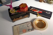 Carillon Vintage in legno Scatola Cinese, Portagioie, Profumo,set Bacchette Fest