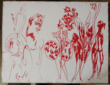 Antonio Vangelli (1917 - 2003) - serigrafia applicata a cartone - senza titolo