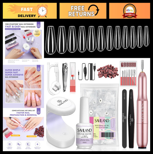 Complete gel nail kit with - with, uv