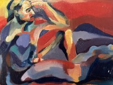 Pittura Olio 1950 Pannello