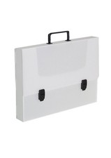 Valigetta Polionda Portadocumenti Trasparente Doppia Chiusura cm.35x50x5