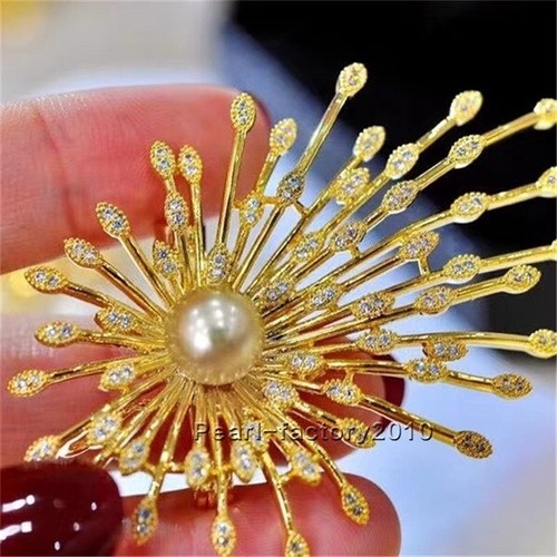 Splendida spilla perla goden - spilla,