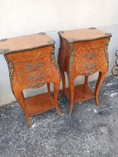 COPPIA COMODINI INTARSIATE CON