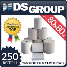 250 ROTOLI TERMICI MM.80 X 80 METRI - CARTA CERTIFICATA DI ALTA QUALITA'