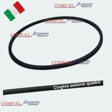 CINGHIA CINGHIETTA GOMMA QUADRATA Diametro 124mm Larghezza 1,5mm Spessore 1,5mm