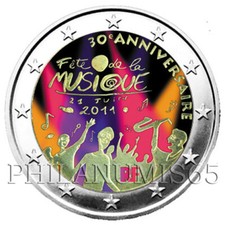 FRANCIA 2011 - 2 EURO A COLORI FESTIVAL DELLA MUSICA
