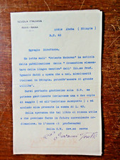 1925 circa-Padre GIOVANNI TOSELLI autografo-ETIOPIA-Scuola-Linguistica+