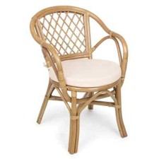 poltroncina vimini bizzotto barina con cuscino 