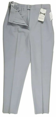 Stretch stoff damen hose grau - stoff,