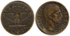 Italia 5 centesimi, 1940