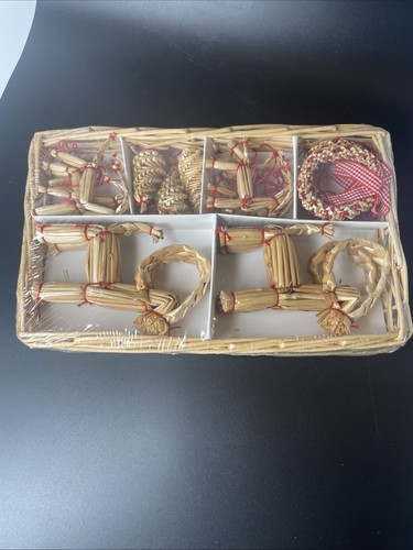 Ornamenti natalizi paglia - ornamenti, in