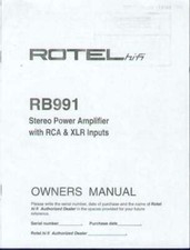 Rotel RB-991 Amplificatore