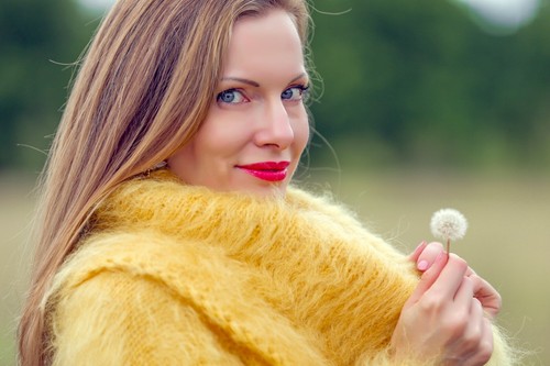 Maglione mohair giallo - , tunica