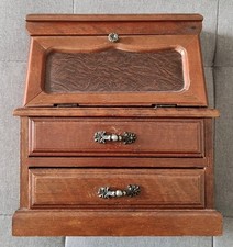 0 ELEGANTE COFANETTO IN LEGNO A FORMA DI MOBILE - VINTAGE
