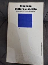 Cultura E Società Marcuse Teoria Critica 1933-1965 1ed 1969 Einaudi Paperbacks 
