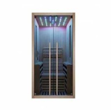 Sauna infrarossi 100x130 cm 2 persone bluetooth luci led piastre in carbonio |44