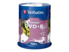 Verbatim DVD+r 4,7 Gb 16X bianco stampabile a getto d'inchiostro - 100 pezzi elettronica mandrino