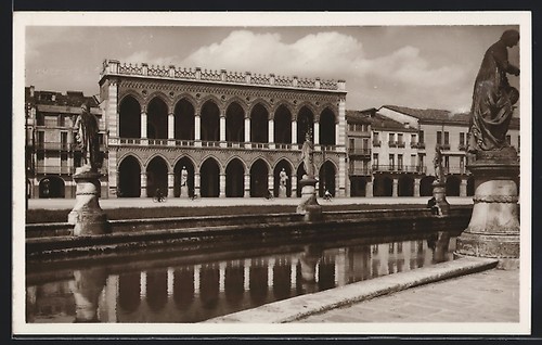 Cartolina padova piazza vitt - cartolina, padova,