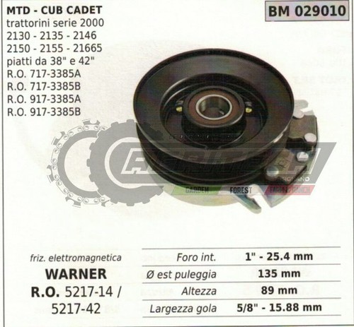 Frizione warner trattorino - frizione,