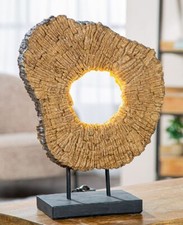 Tavolo Lampada LED Wood Art Con Funzione Dimmer Lunghezza Cavo 155 Cm