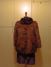 Giacca In Pelo Lapin Con Collo