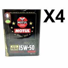 8 LT Olio Motore Motul 2100 15W50 Semi Sintetico Auto Storiche d'Epoca Dopo 1970