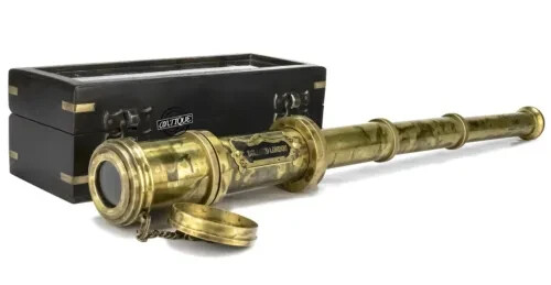 Antica scatola telescopio - , in