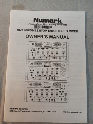 Numark dm1200 1235 1285 mixer - dm1200/1235/1285,