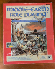 Gioco di Ruolo MERP Vintage Terra di Mezzo Scatola E Libri 1986 ICE #8100 Usato