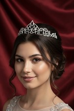 Tiara argento Swarovski