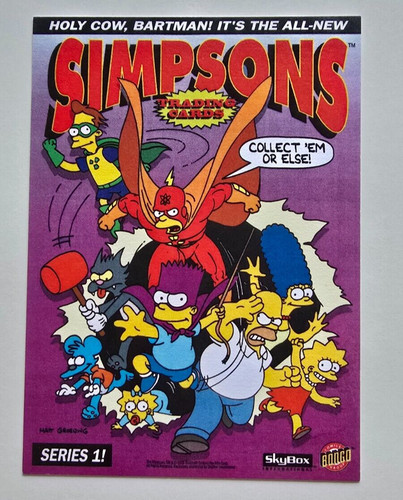 Simpsons skybox 1993 oversized - simpsons,