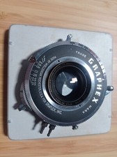 Graflex Wide Ektar 88 F.6.8 Su Otturatore Sincro Graphex E Piastra Originale...