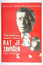 LA GUERRE EST FINIE LA GUERRA È FINITA locandina film originale exYU 1966 YVES MONTAND