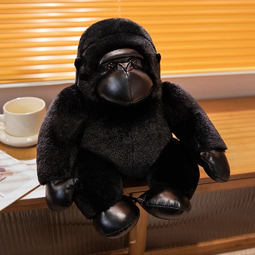 Peluche gorilla nero grigio - peluche,