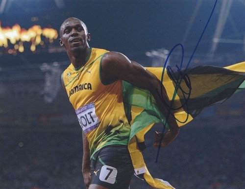 Foto firmada usain - foto,