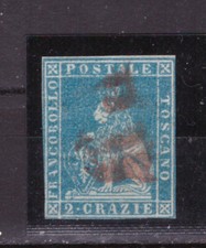 FRANCOBOLLI Antichi Stati Toscana 1851-52 Marzocco 2 cr. SAS5 &