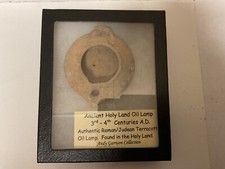 Antica Lampada Olio Terra Santa Terracotta Romana/Giudea Collezione Andy Garrison