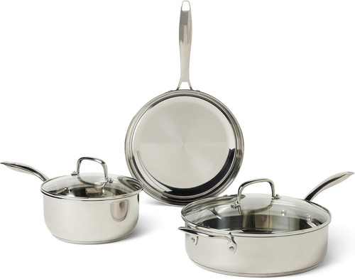 Pentole acciaio inox set - acciaio,