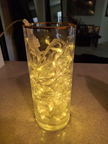 Vaso vetro illuminato - vaso,