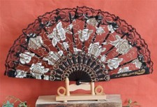 023, 1 Pz. Ventaglio Ballo Decorazione Spagnolo Punta Flamenco Mano Vento Fiore