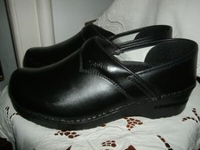 SANITA ZOCCOLI DANESI CHIUSI SAN DUTY FLEX INFORTUNISTICA PELLE LEATHER 39 NERO